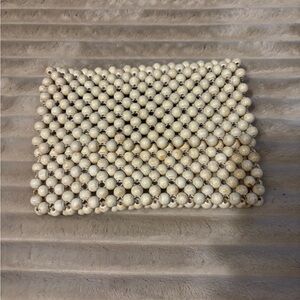 Vintage Ritter Beaded Clutch in Cream - Made in Japan